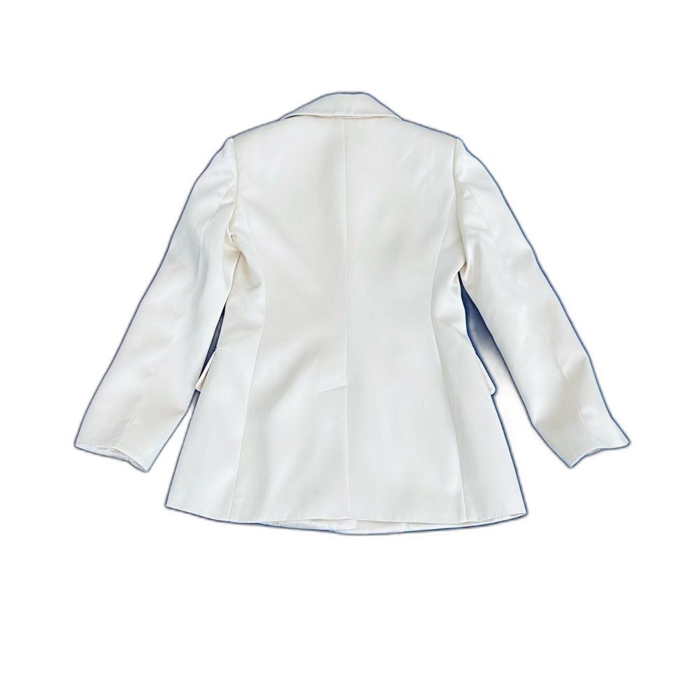 Altuzarra Ray Satin Jersey Blazer Antique Pearl SZ 40 - Picture 12 of 13